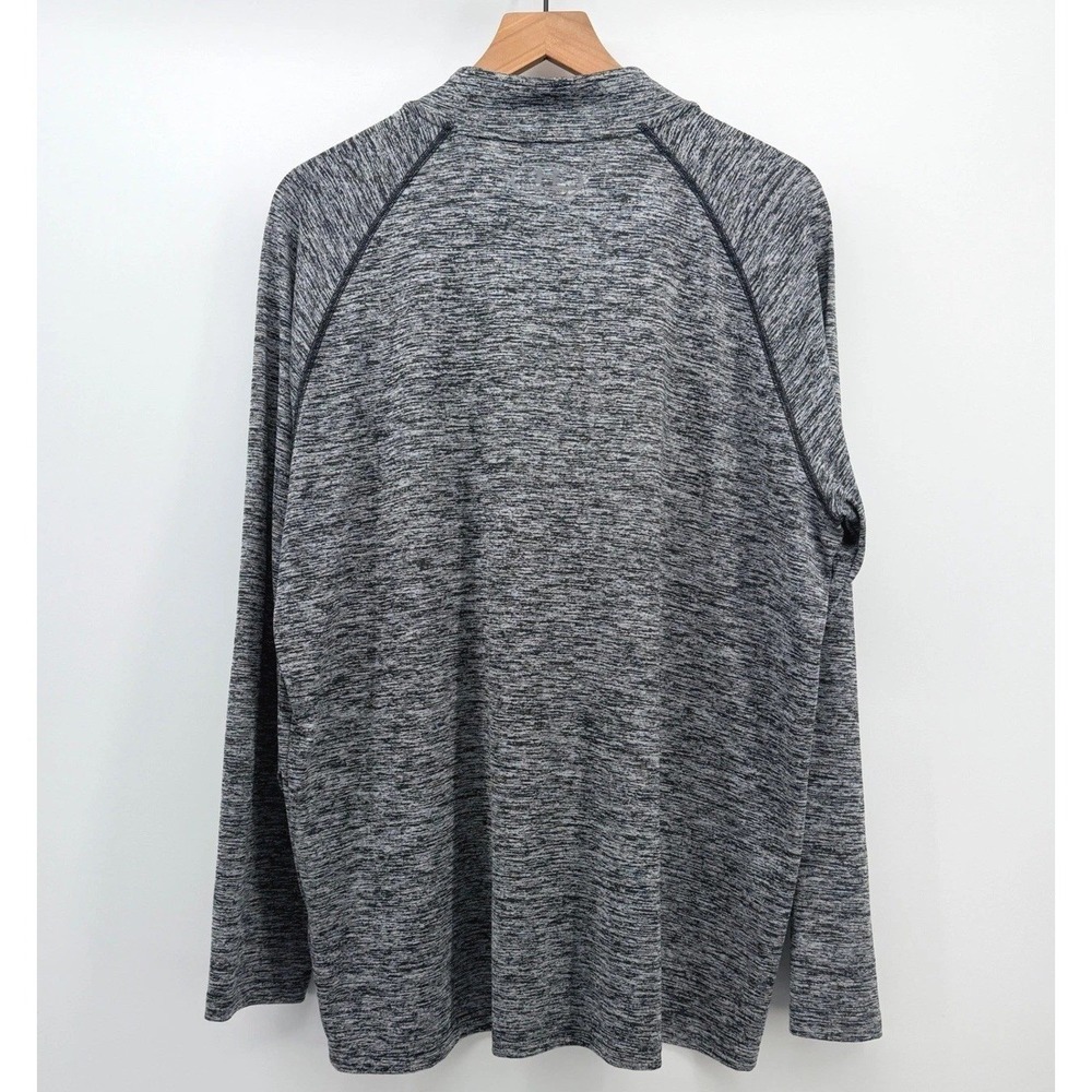 Under Armour Pullover‎ Shirt Mens XL Gray Space Dye 1/4 Zip Stretch HeatGear Gym - Picture 3 of 10